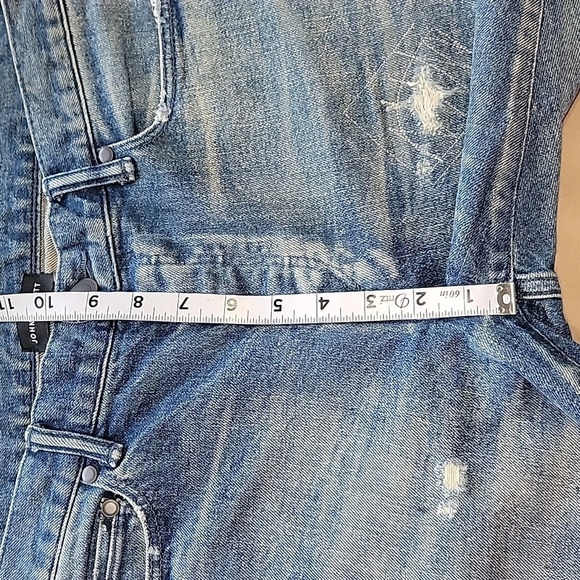 John Elliott Size 30 Distressed / Repaired / Splattered Denim Blue Jeans - Picture 4 of 13